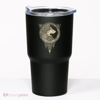 Celtic Mythology Fenrir Wolf Runes Tumbler thumb 0