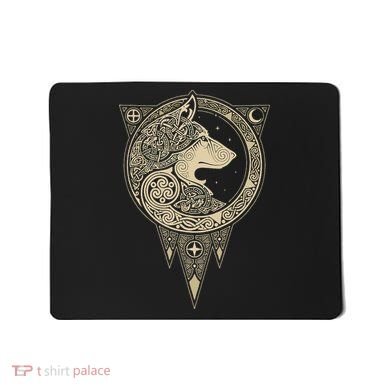 Celtic Mythology Fenrir Wolf Runes Mousepad