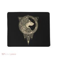 Celtic Mythology Fenrir Wolf Runes Mousepad thumb 0