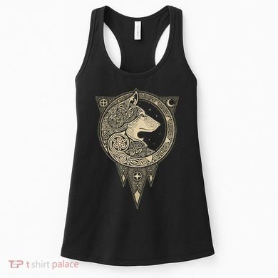 Celtic Mythology Fenrir Wolf Runes Women's Tank Top