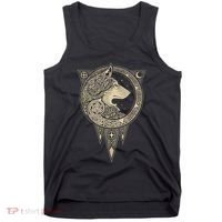 Celtic Mythology Fenrir Wolf Runes Tank Top thumb 0