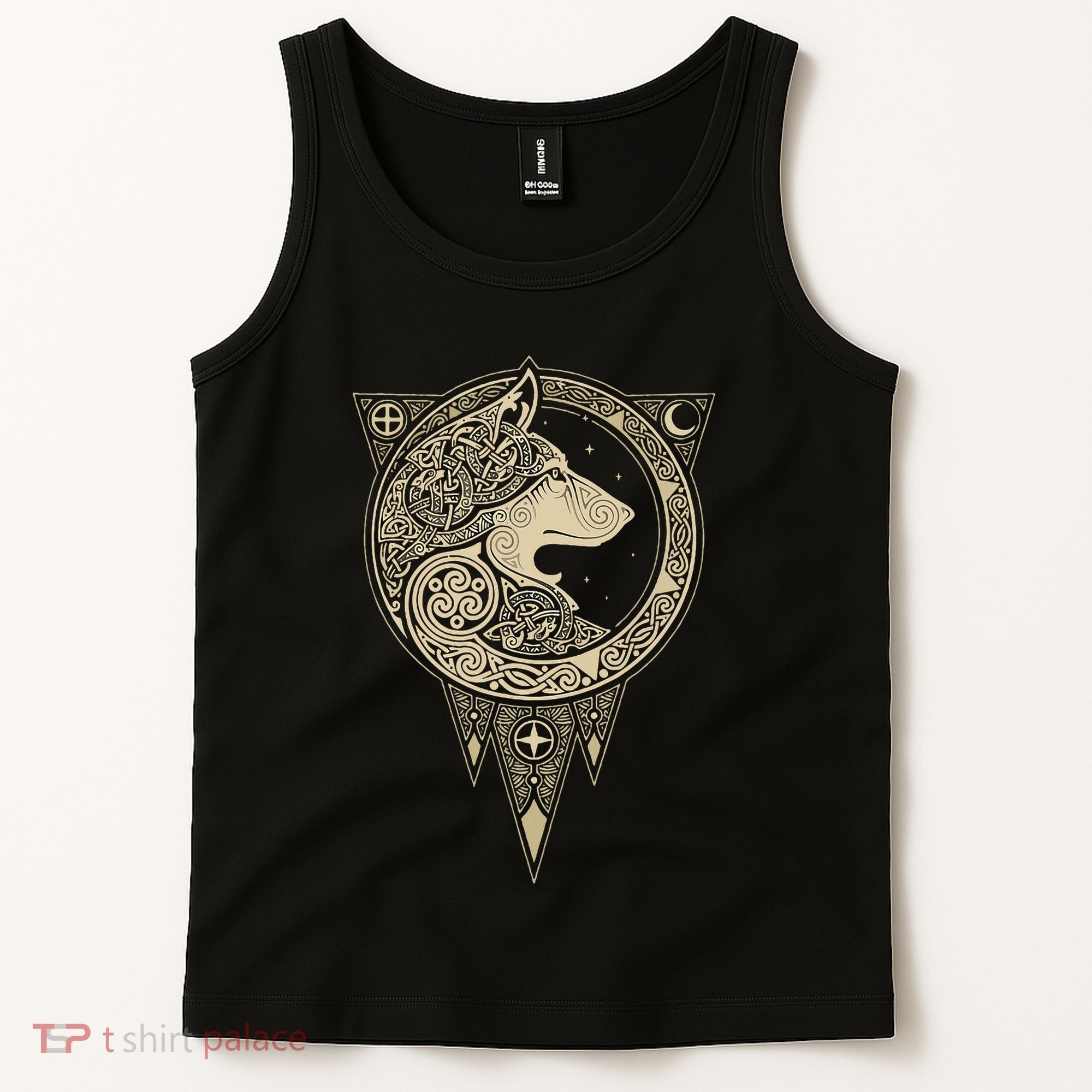 Celtic Mythology Fenrir Wolf Runes Tank Top
