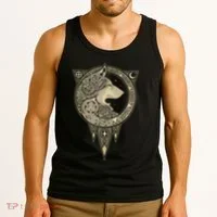 Celtic Mythology Fenrir Wolf Runes Tank Top thumb 3