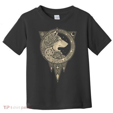 Celtic Mythology Fenrir Wolf Runes Toddler T-Shirt