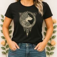 Celtic Mythology Fenrir Wolf Runes Women's T-Shirt thumb 2