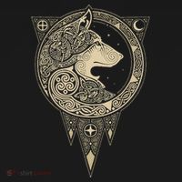 Celtic Mythology Fenrir Wolf Runes Women's T-Shirt thumb 6