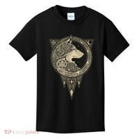 Celtic Mythology Fenrir Wolf Runes Kids T-Shirt thumb 0
