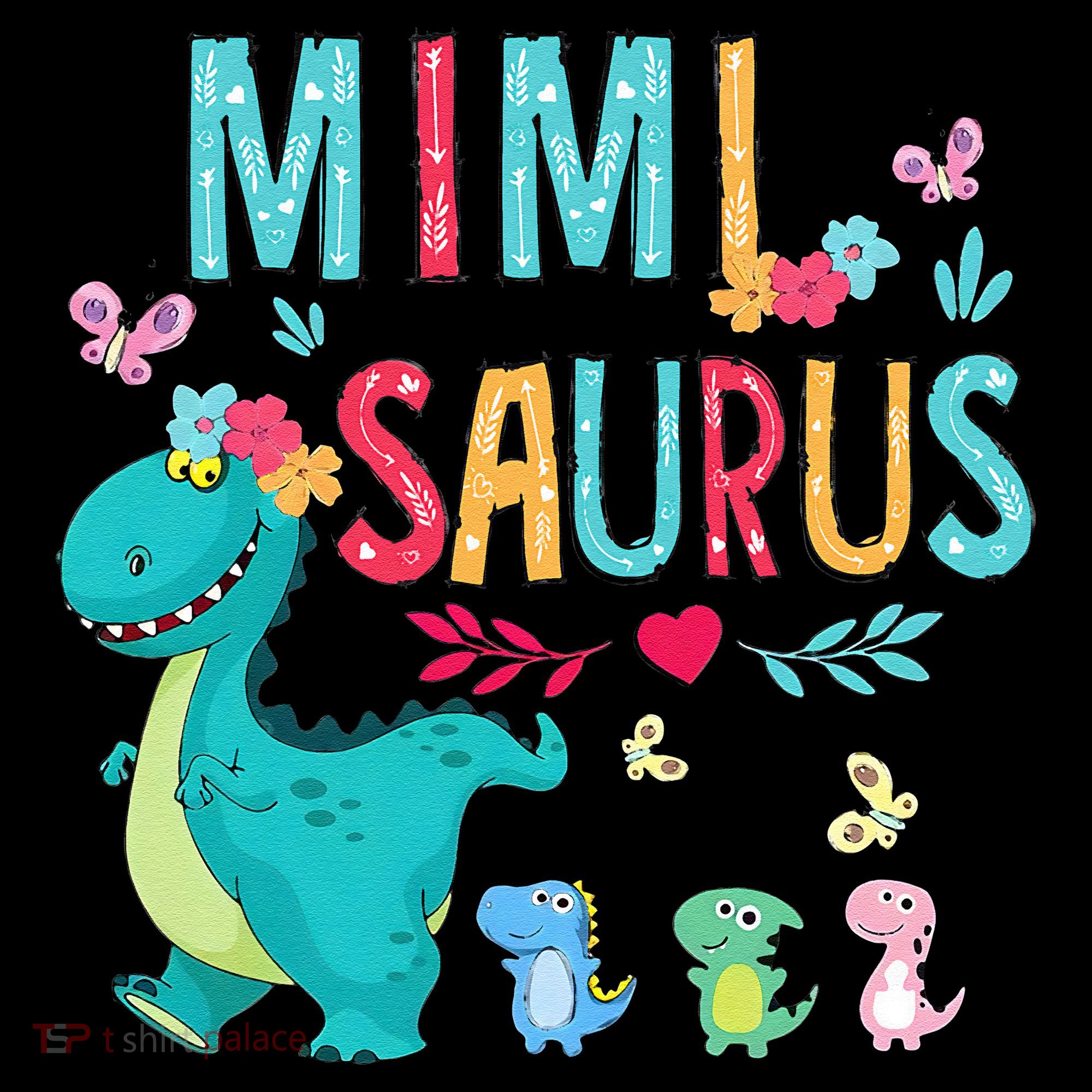 Cute Mimisaurus Flower Butterfly Dinosaur Mother's Day Coffee Mug