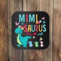 Cute Mimisaurus Flower Butterfly Dinosaur Mother's Day Coaster thumb 0