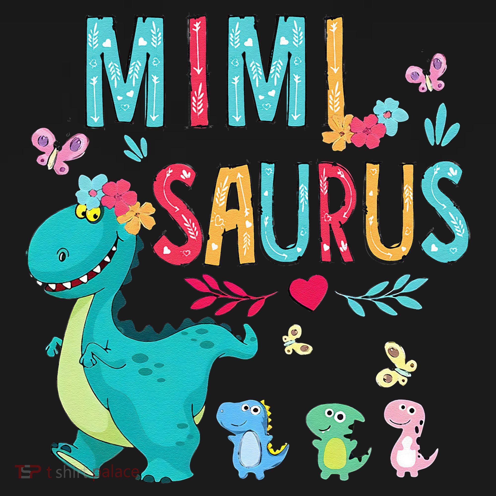 Cute Mimisaurus Flower Butterfly Dinosaur Mother's Day Women's Hoodie
