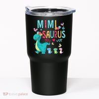 Cute Mimisaurus Flower Butterfly Dinosaur Mother's Day Tumbler thumb 0