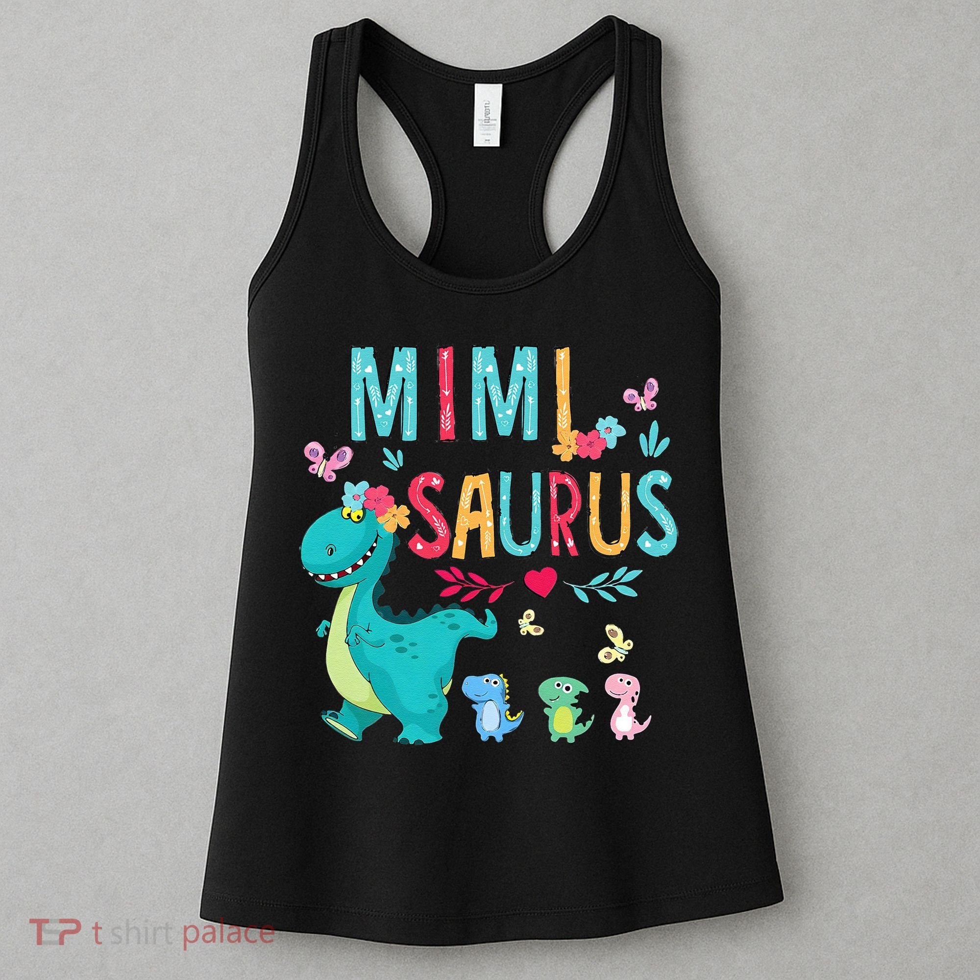 Cute Mimisaurus Flower Butterfly Dinosaur Mother's Day Women's Tank Top