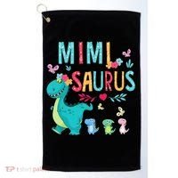 Cute Mimisaurus Flower Butterfly Dinosaur Mother's Day Golf Towel thumb 0