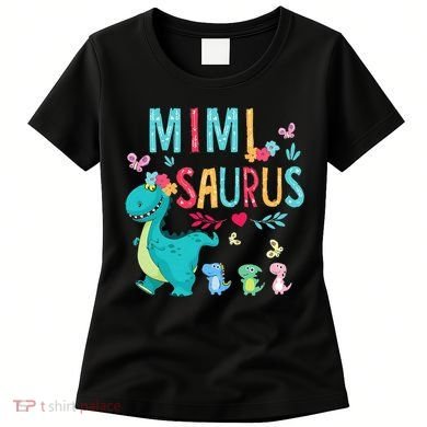 Cute Mimisaurus Flower Butterfly Dinosaur Mother's Day Women's T-Shirt