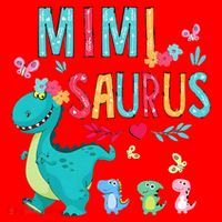 Cute Mimisaurus Flower Butterfly Dinosaur Mother's Day Santa Hat thumb 1