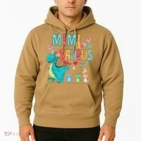 Cute Mimisaurus Flower Butterfly Dinosaur Mother's Day Hoodie thumb 2