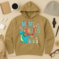 Cute Mimisaurus Flower Butterfly Dinosaur Mother's Day Hoodie thumb 3