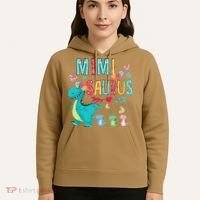 Cute Mimisaurus Flower Butterfly Dinosaur Mother's Day Hoodie thumb 5