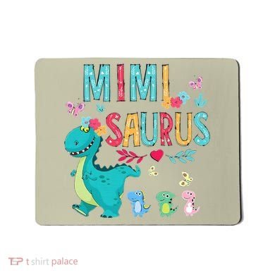 Cute Mimisaurus Flower Butterfly Dinosaur Mother's Day Mousepad
