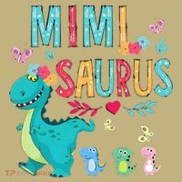 Cute Mimisaurus Flower Butterfly Dinosaur Mother's Day Mousepad thumb 1