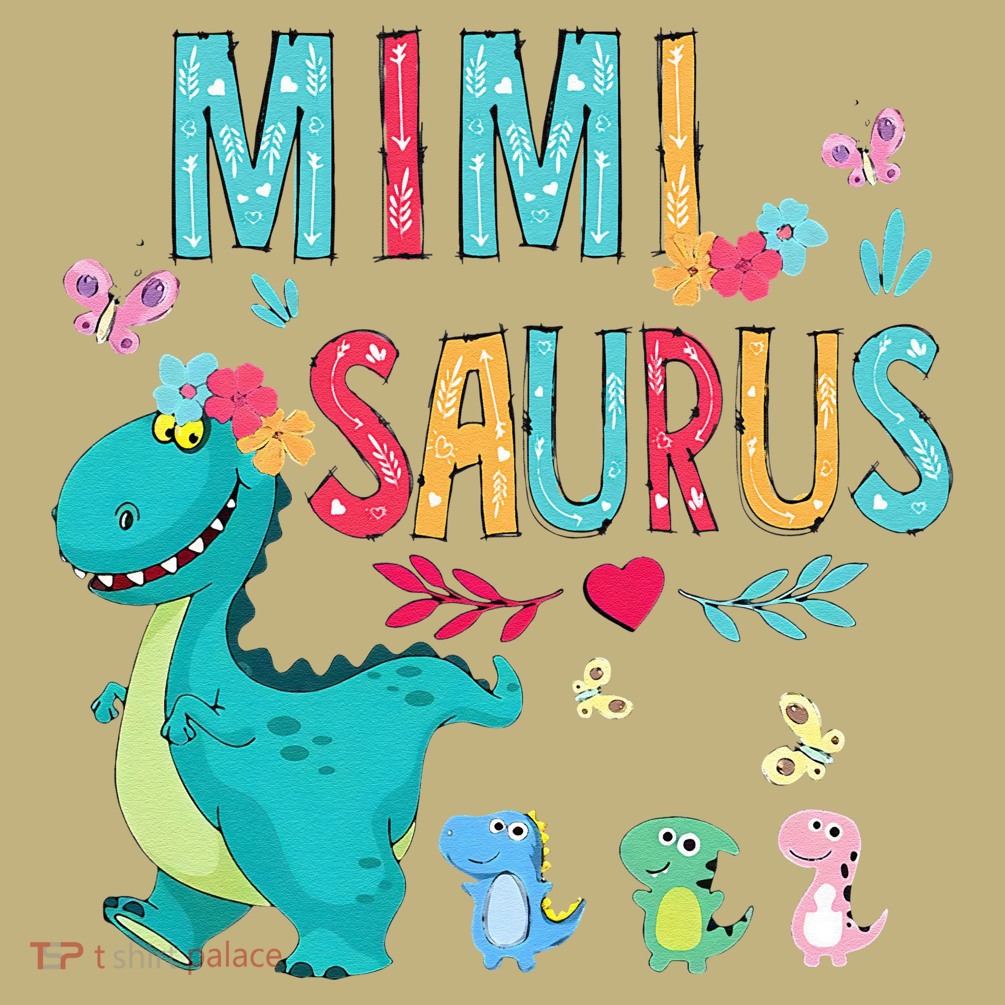 Cute Mimisaurus Flower Butterfly Dinosaur Mother's Day Mousepad