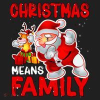 Christmas Means Family Santa Reindeer Beanie thumb 2