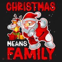 Christmas Means Family Santa Reindeer Women's Hoodie thumb 2