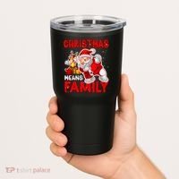 Christmas Means Family Santa Reindeer Tumbler thumb 2