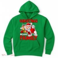 Christmas Means Family Santa Reindeer Hoodie thumb 0
