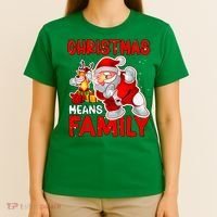 Christmas Means Family Santa Reindeer T-Shirt thumb 4