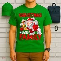 Christmas Means Family Santa Reindeer T-Shirt thumb 6