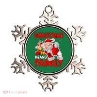Christmas Means Family Santa Reindeer Ornament thumb 0