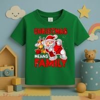 Christmas Means Family Santa Reindeer Toddler T-Shirt thumb 3