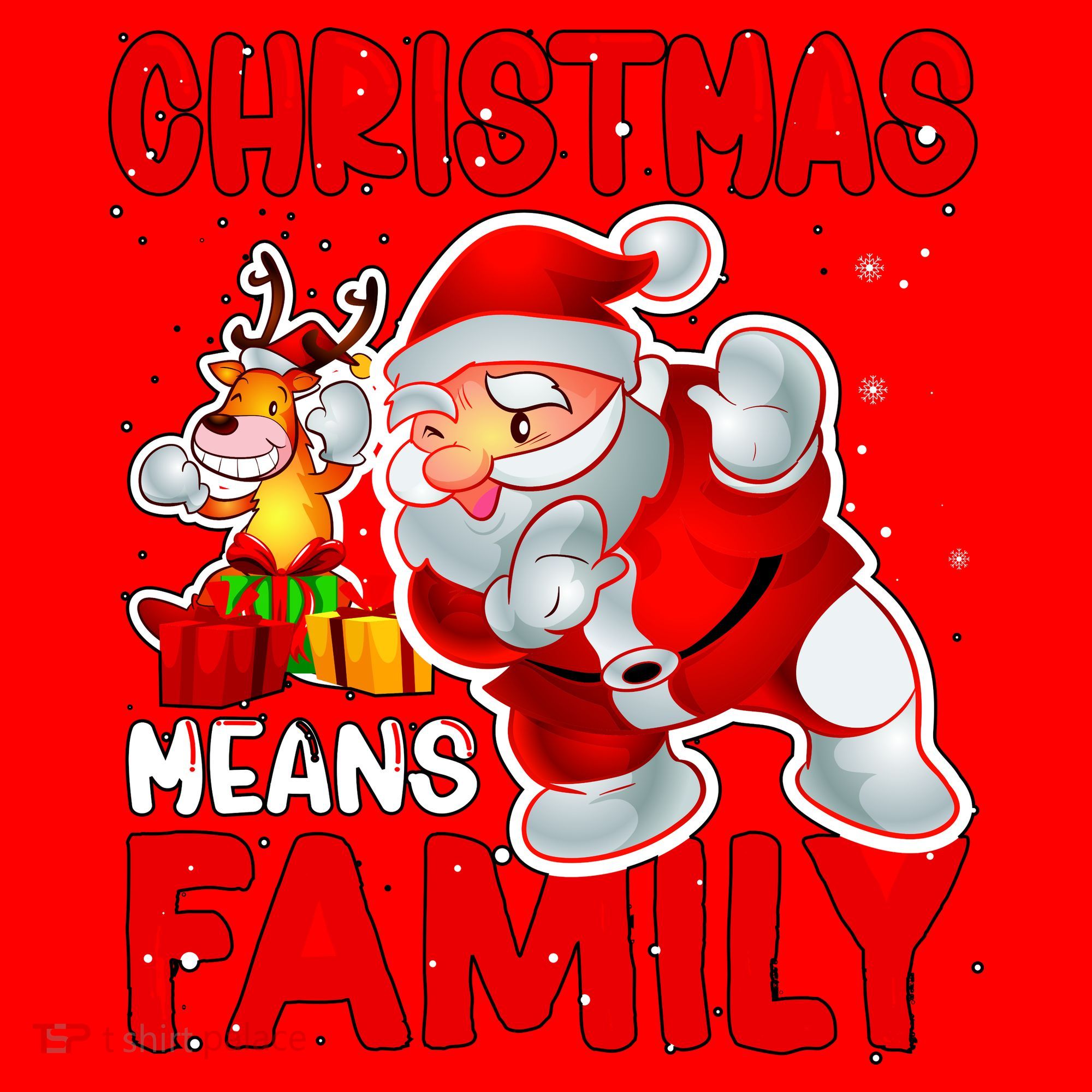 Christmas Means Family Santa Reindeer Santa Hat