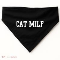 Cat Milf Funny Cat Mom Cat Lovers Cute Gift USA-Made Doggie Bandana thumb 0