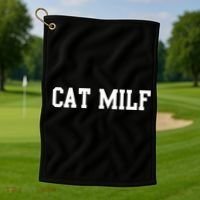 Cat Milf Funny Cat Mom Cat Lovers Cute Gift Golf Towel thumb 1