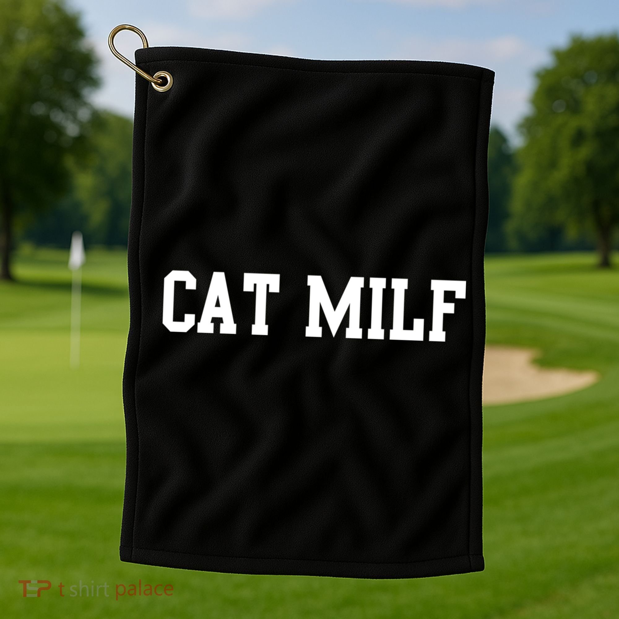 Cat Milf Funny Cat Mom Cat Lovers Cute Gift Golf Towel