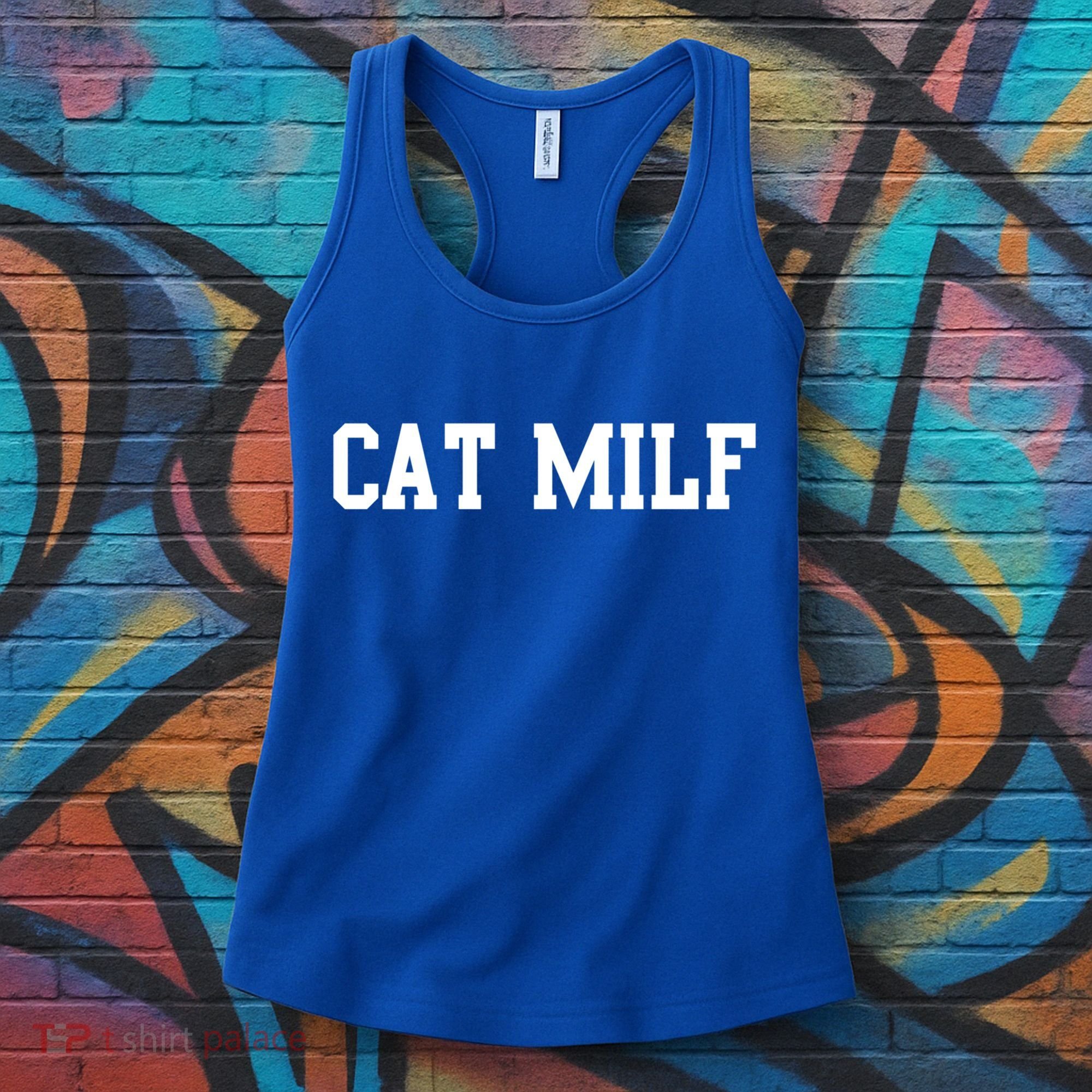 Cat Milf Funny Cat Mom Cat Lovers Cute Gift Women's Tank Top