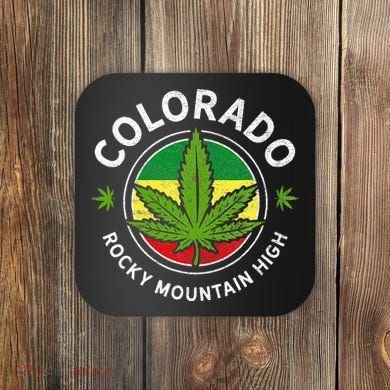 Colorado Marijuana Funny Weed Cannabis Coaster