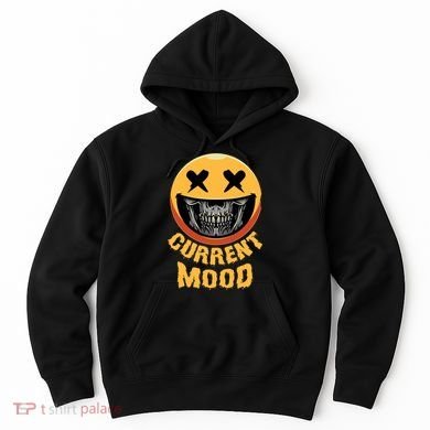 Current Mood Funny Halloween Skeleton Hoodie