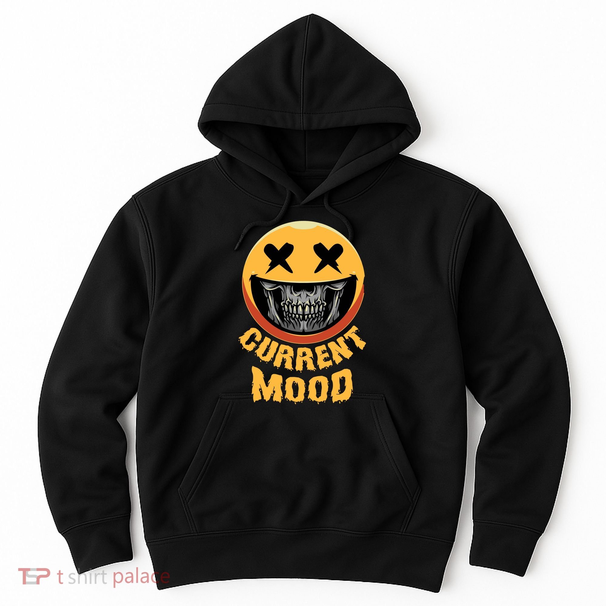 Current Mood Funny Halloween Skeleton Hoodie