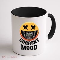 Current Mood Funny Halloween Skeleton Coffee Mug thumb 1