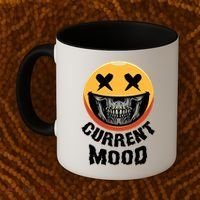 Current Mood Funny Halloween Skeleton Coffee Mug thumb 2