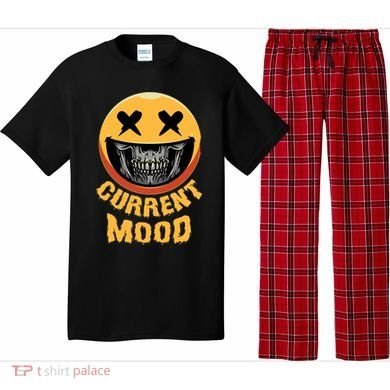 Current Mood Funny Halloween Skeleton Pajama Set