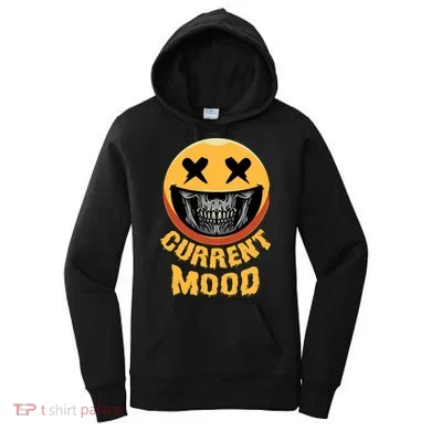Current Mood Funny Halloween Skeleton Women's Hoodie
