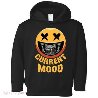 Current Mood Funny Halloween Skeleton Toddler Hoodie