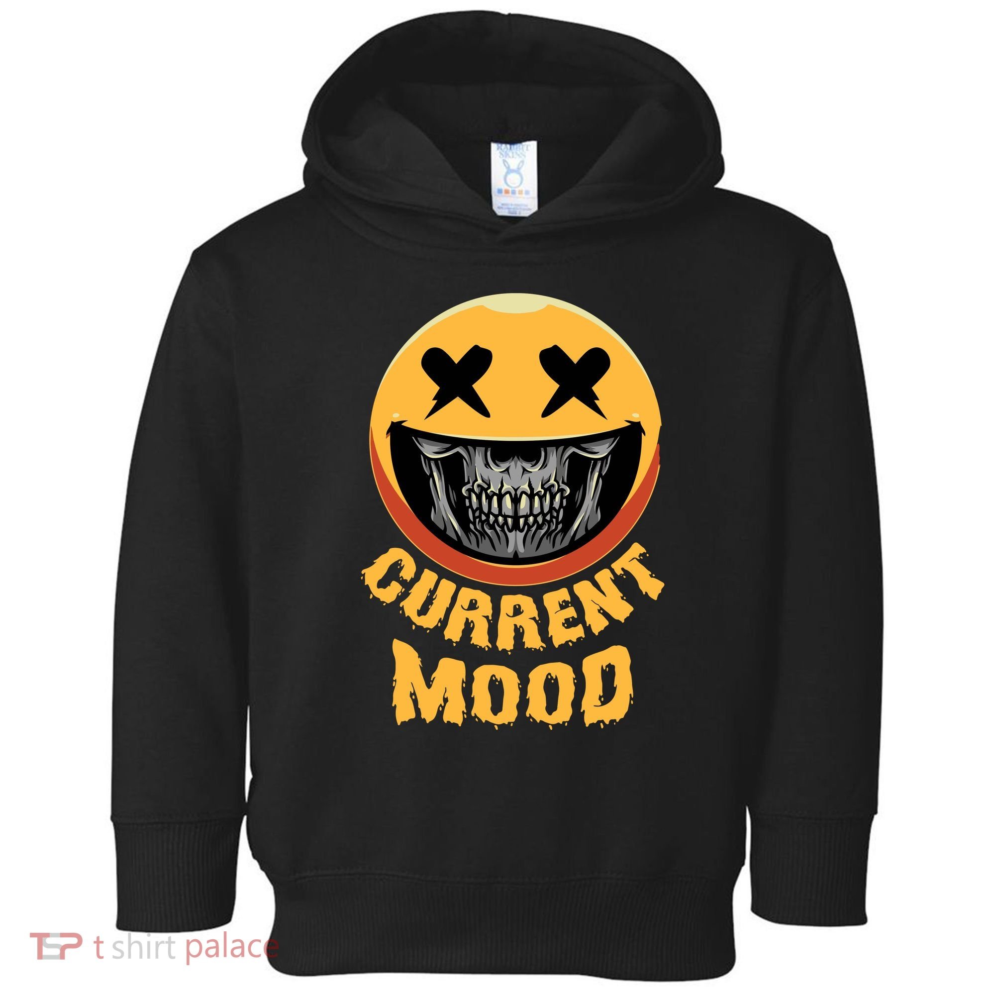 Current Mood Funny Halloween Skeleton Toddler Hoodie