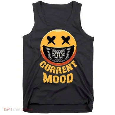 Current Mood Funny Halloween Skeleton Tank Top
