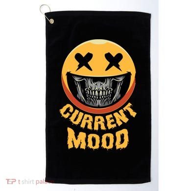 Current Mood Funny Halloween Skeleton Golf Towel
