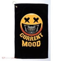 Current Mood Funny Halloween Skeleton Golf Towel thumb 0
